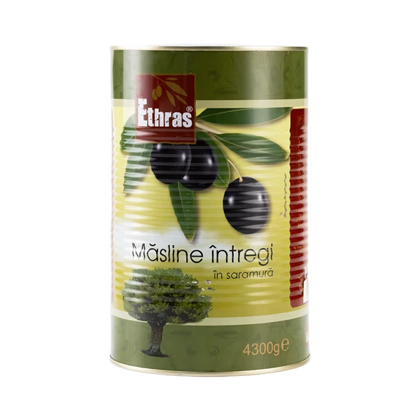 MASLINE NEGRE INTREGI IN SARAMURA ETHRAS 4300 GR